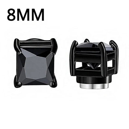 1Pairs Crystal Strong Magnetic Ear Stud Clip Earrings for Men and Women