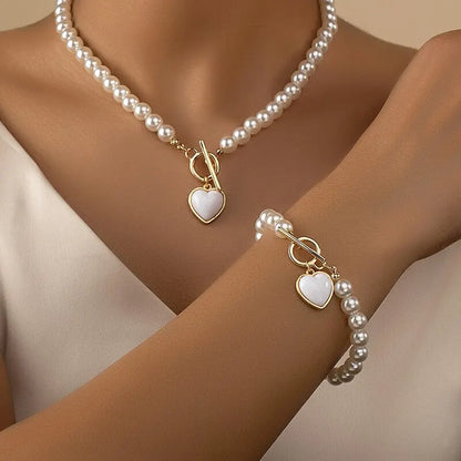 2 Pcs Womens Necklace Bracelet Jewelry Set