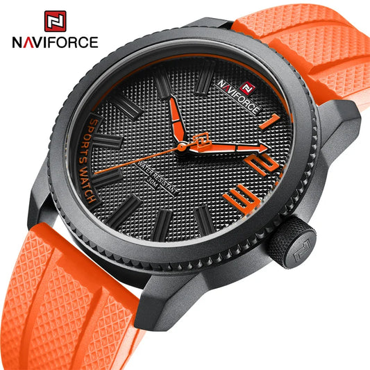 Mens Quartz Watch Silicone Strap Military Waterproof Wristwatch