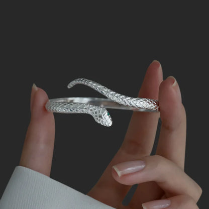 925 Sterling Silver Snake Shape Bracelet for Woman