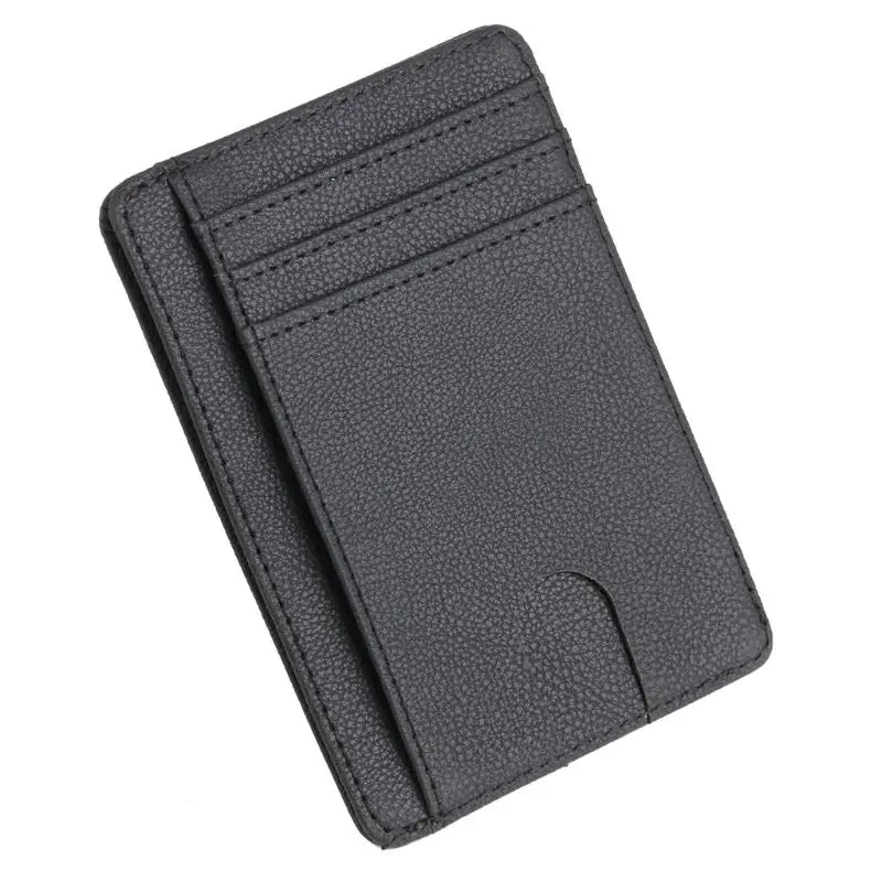 RFID Blocking Wallet Super Thin Mens Leather Card Holder