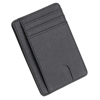 RFID Blocking Wallet Super Thin Mens Leather Card Holder
