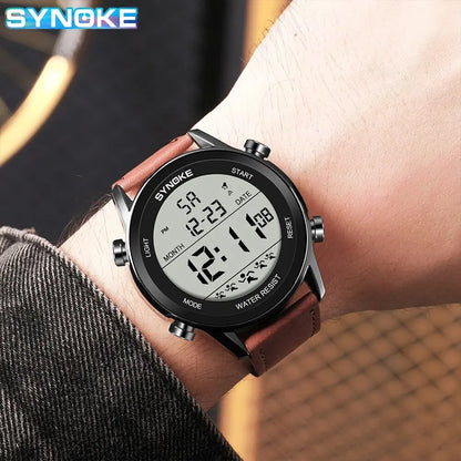 Mens Outdoor Sports Multifunctional Waterproof Luminous LED Digital Watch