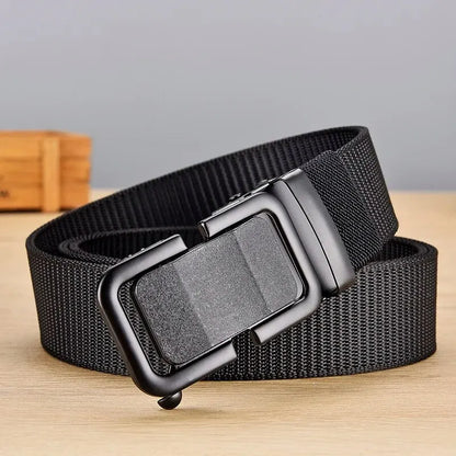 Mens Belt Automatic Metal Buckle Outdoor Sports Canvas