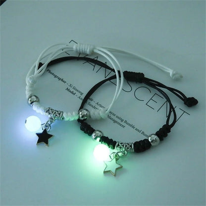 Luminous Beads Star Couple Bracelet For Women Men