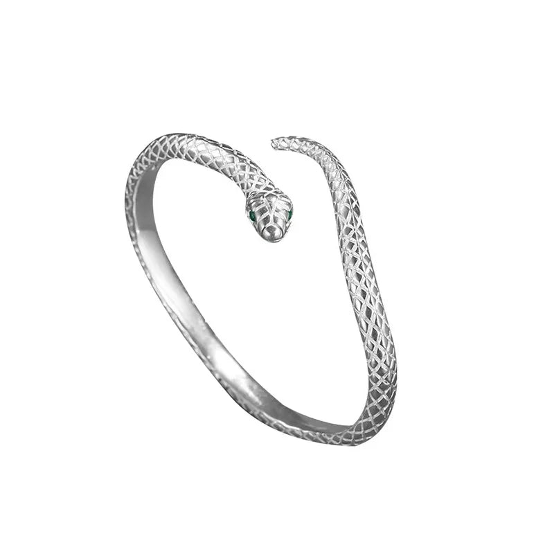 925 Sterling Silver Snake Shape Bracelet for Woman