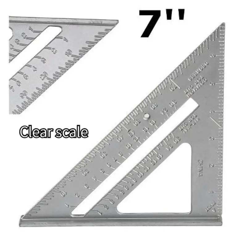 7 "Aluminum Alloy Triangle Ruler Precise Thickened Angle Ruler