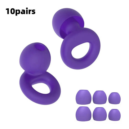 Quiet Ear Plugs for Noise Reduction Super Soft Reusable for Sleep Swim Work