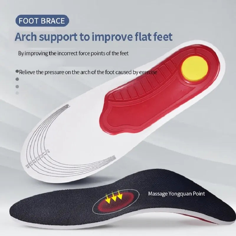 Premium High Arch Support Insoles Gel Pad 3D