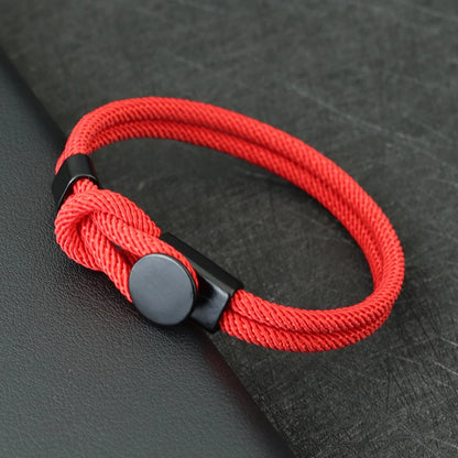 Novel Mens Rope Bracelet Double Layer Nylon Cord Chain Bracelets