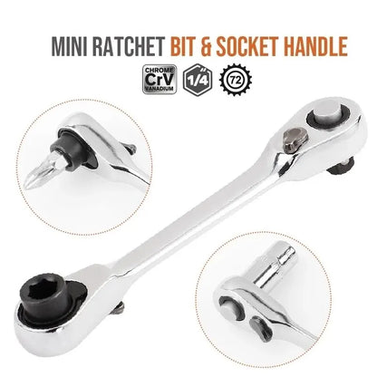 Mini Ratchet Wrench Double Ended Quick Socket Ratchet Wrench