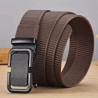 Mens Belt Automatic Metal Buckle Outdoor Sports Canvas