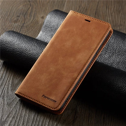 Thin Suede Leather Wallet Case for iPhone 11 12 13 14 15 16 Pro Max Mini