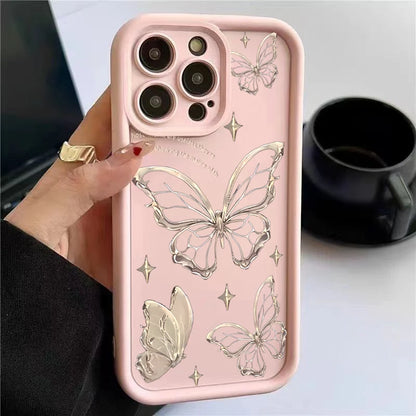 Butterfly Silicone Phone Case For iPhone 15 14 13 12