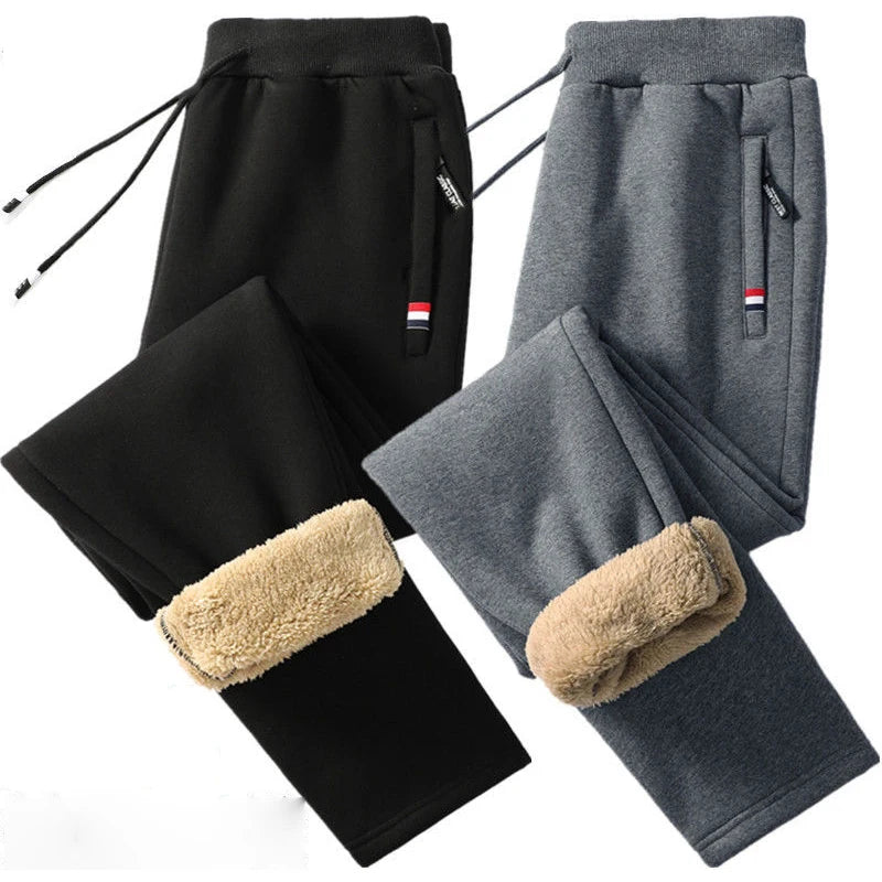 Winter Lambswool Warm Casual Pants Mens Fitness Jogging