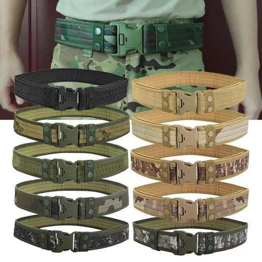 Outdoor Durable Camouflage Tactical Belt For Hunting Climbing Camping