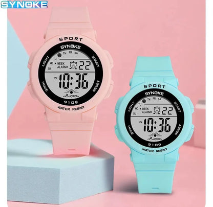 Student Kids Colorful Watches 50M Waterproof Children Digital Watch