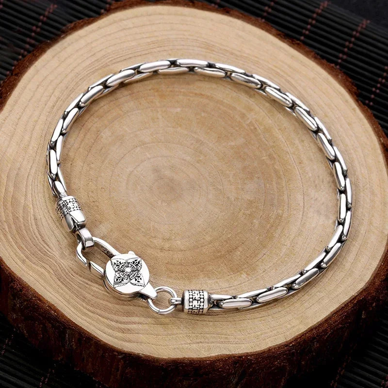 Mens Bracelet Personality Peace Pattern Retro Hipster Key Pattern Buckle