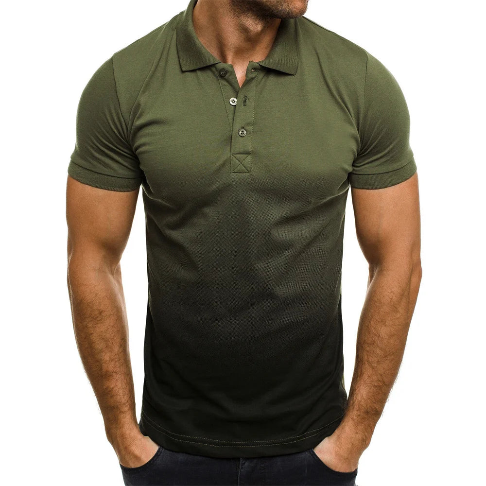 Mens Polo Shirt Short Sleeve Polo Shirts Contrast Color