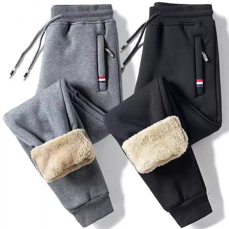 Winter Lambswool Warm Casual Pants Mens Fitness Jogging