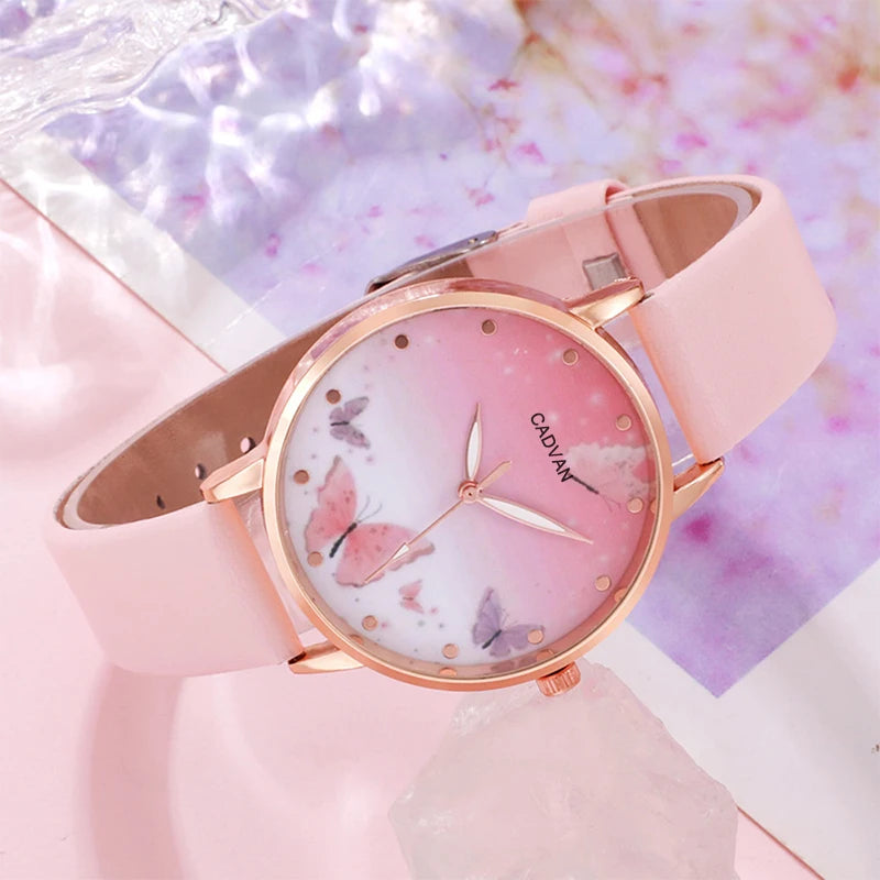 6PCS Set Women Fashion Quartz Watch Jwelry Set