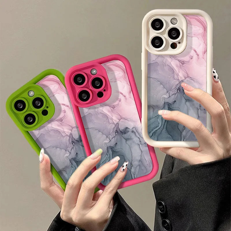 Marble Shockproof Soft TPU Silicone Phone Case For iPhone 15 14 13