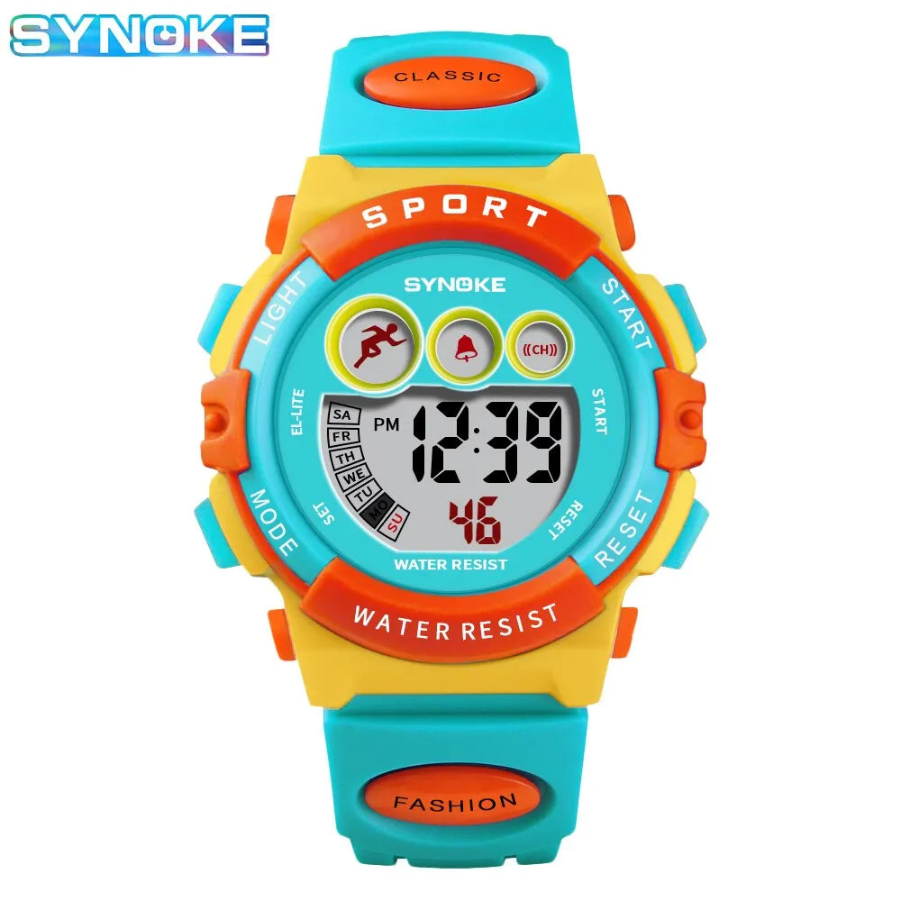 SYNOKE Sport Watch For Kids Colorful 50M Waterproof