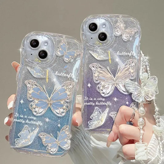 Butterfly Silicone Phone Case for iPhone 14 13 12 11