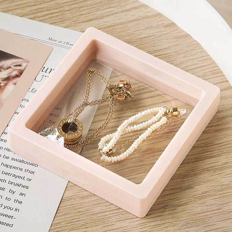 4 Pcs Transparent Pe Film Jewelry Storage Box