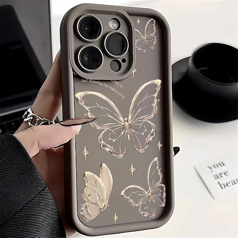 Butterfly Silicone Phone Case For iPhone 15 14 13 12