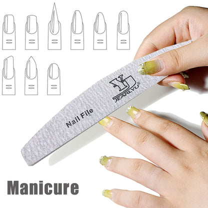 5pcs Nail File Mix Color Limas Grit Professional Sandpaper Cuticle Remover