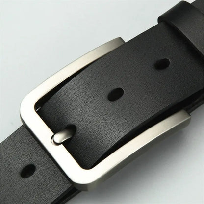 Mens Alloy Square Pin Buckle Belts Pu Leather