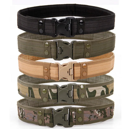 Outdoor Durable Camouflage Tactical Belt For Hunting Climbing Camping