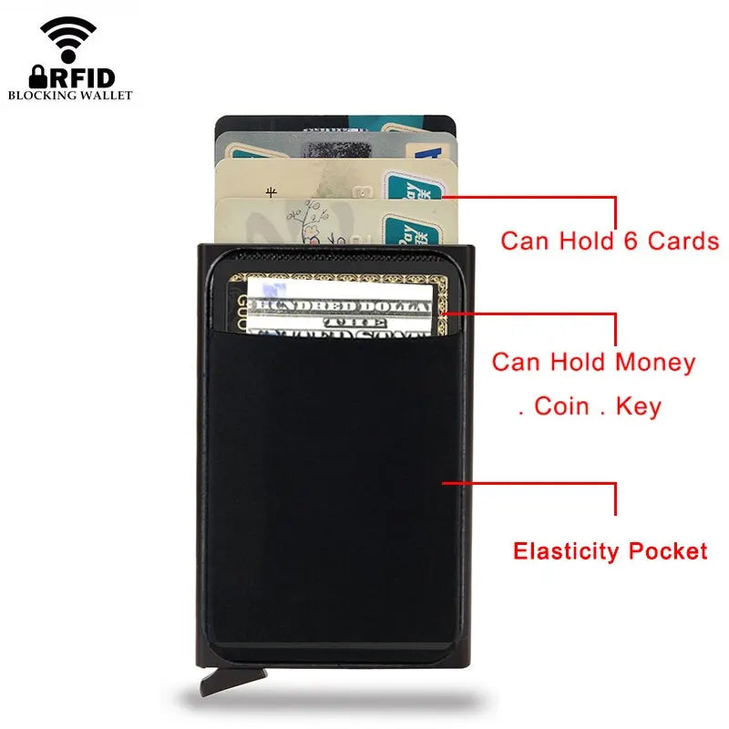 Multi Bank Credit Card Holder Mens RFID Slim Thin Wallet