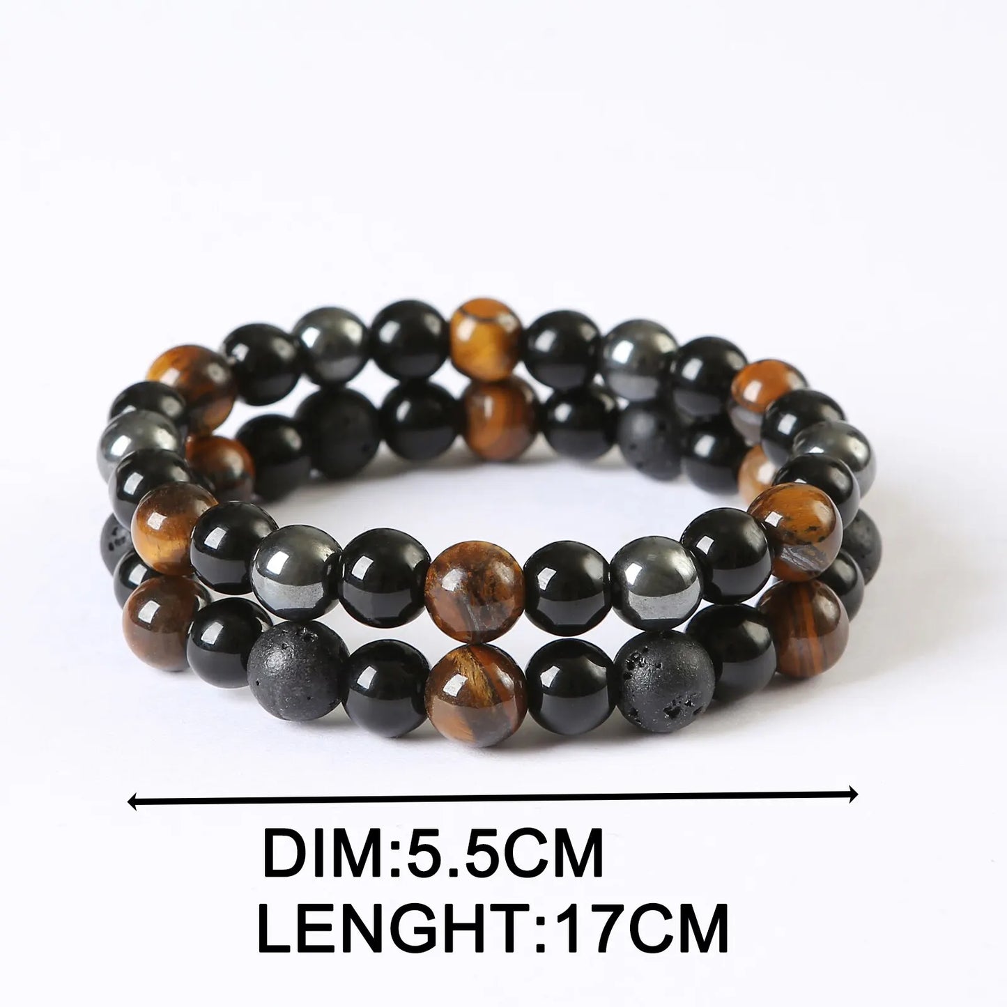 2pcs/Set Triple Protection Mens Bracelet