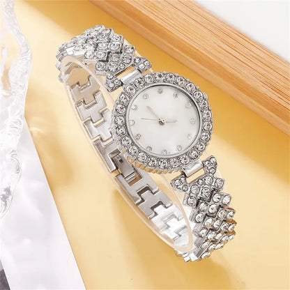 6PCS Set Watch Womens Ring Necklace Earring Bracelet