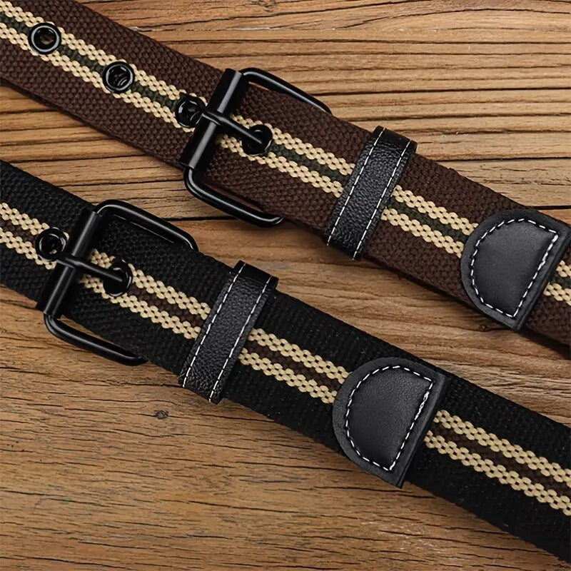 Mens Canvas Belt Casual Retro Women's Belt Outdoor Sports Belt