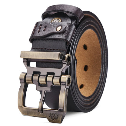 Mens Belt High Quality Genuine Leather Strap Luxury Pin Buckle