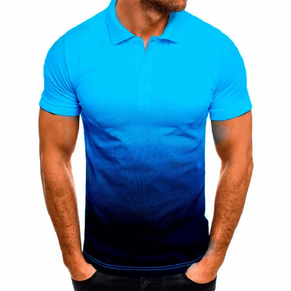 Mens Polo Shirt Short Sleeve Polo Shirts Contrast Color