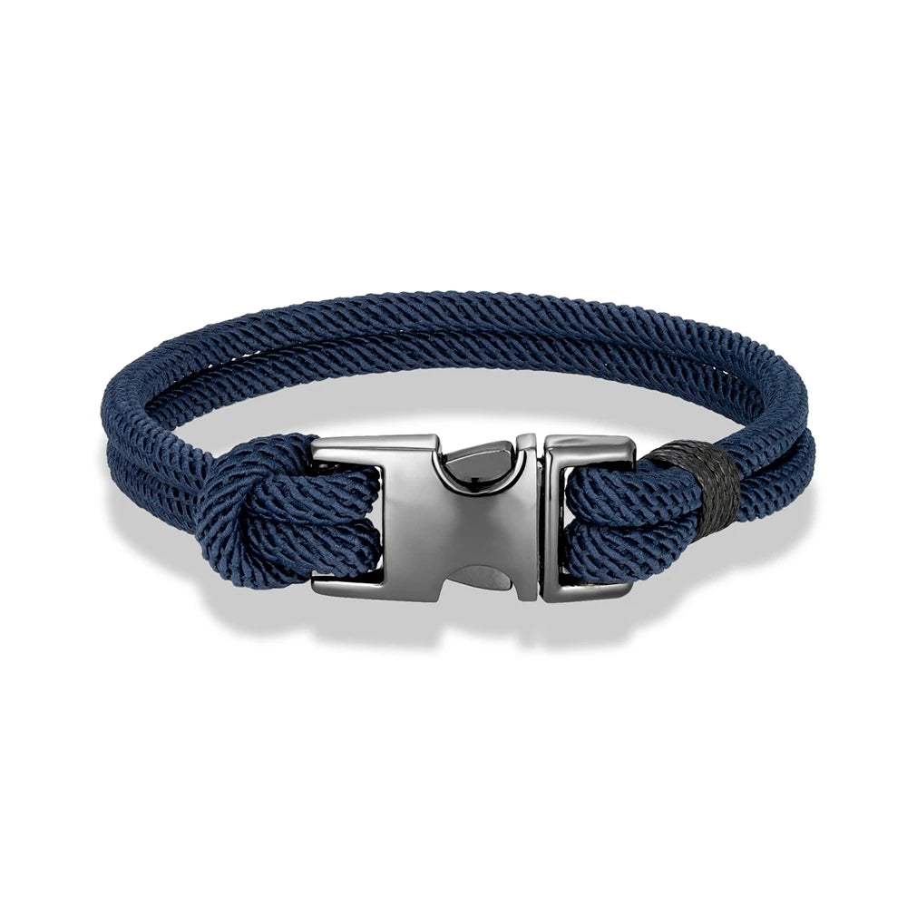 Unisex Safty Buckle Bracelets Charm Nautical Survival Rope Bracelet