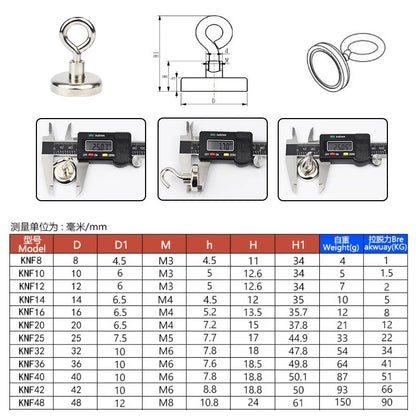 N52 Super Strong Neodymium Fishing Magnets Hooks Salvage Magnets