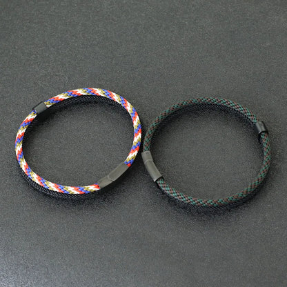 Fashion Mens Bracelet Stainless Steel Detachable Magnet Buckle