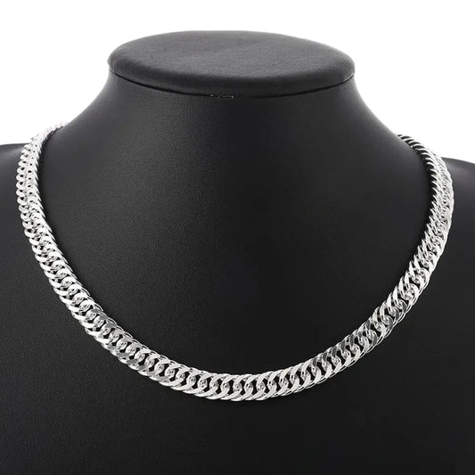 6MM Chain 925 Sterling Silver Necklaces for Women Men