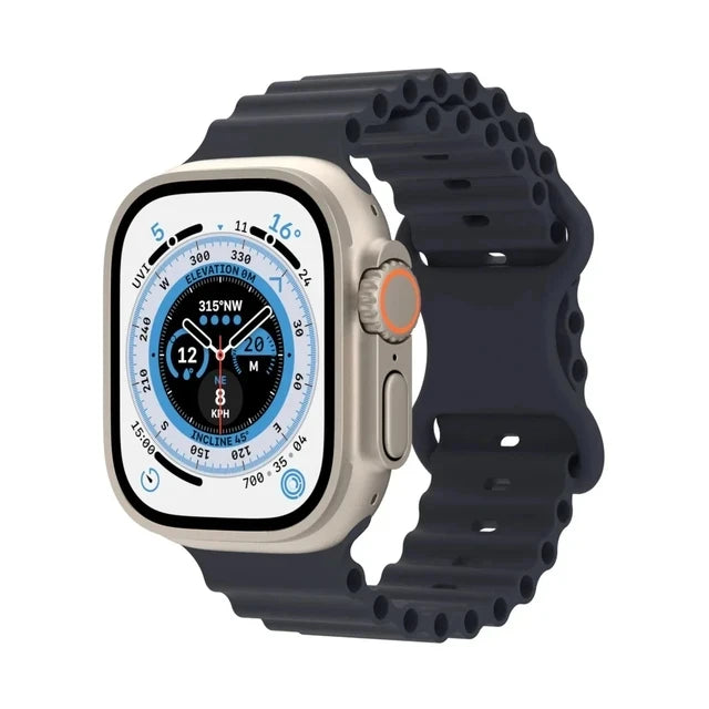 Silicone Ocean Strap for Apple Watch Breathable Ultra S9 8 7 6 5 4 3 SE