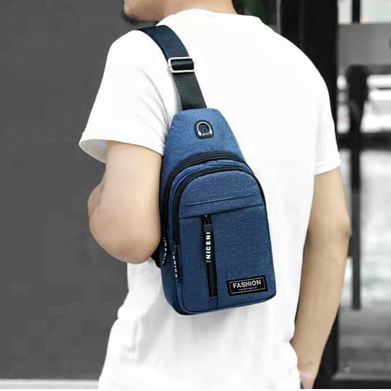 Multifunctional Chest Bag Mens Oxford Cloth Shoulder Bag