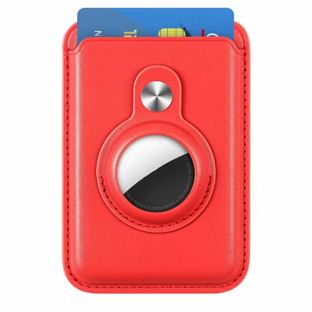 Magnetic Card Holder Wallet Built in AirTag Pocket for MagSafe for iPhone