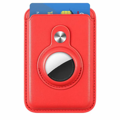Magnetic Card Holder Wallet Built in AirTag Pocket for MagSafe for iPhone