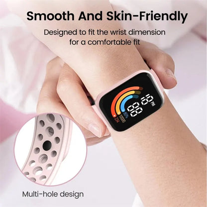 Kids LED Digital Sports Waterproof Silicone Watch