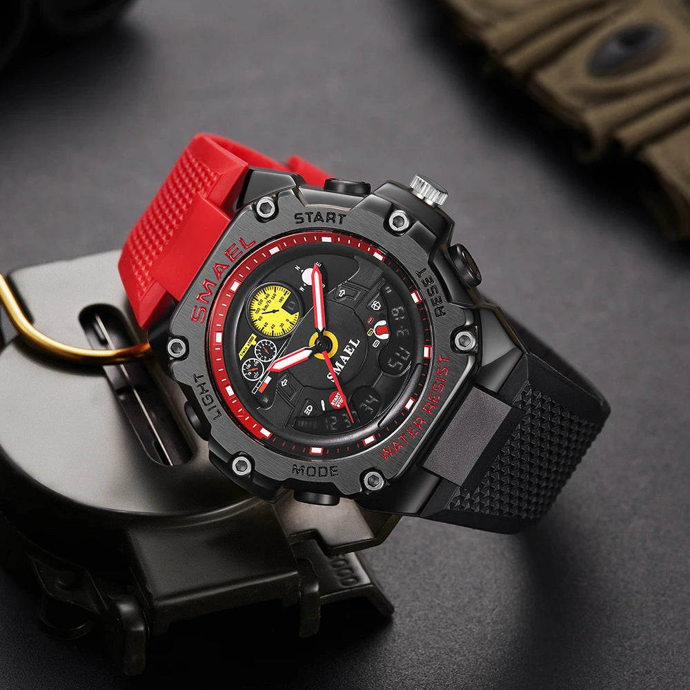 Mens Backlight Alarm Stopwatch Military Digital LED Mens Watch