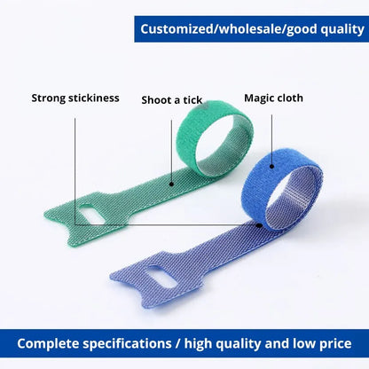 50/100PCS Cable Ties Detachable Colored Plastics Reusable